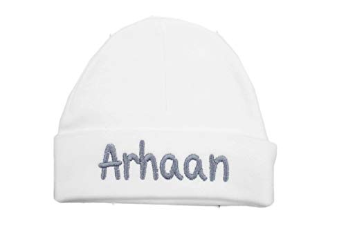 Personalized Baby Boy Gingham Hat with Royal Thread Bmen