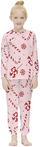 MEIKKO Girls Underwear Set - Festive Ugly Christmas Sweater Thermal Set