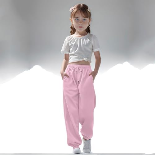 Generic Kids Drawstring Solid Color Loose Lounge Sweatpants