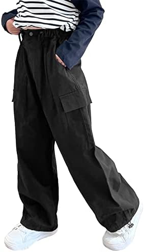 Trendy Wide-Leg Cargo Pants for Kids 4-14