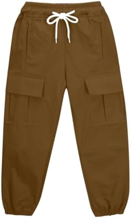 Generic Trendy Cargo Pants for Girls Elastic