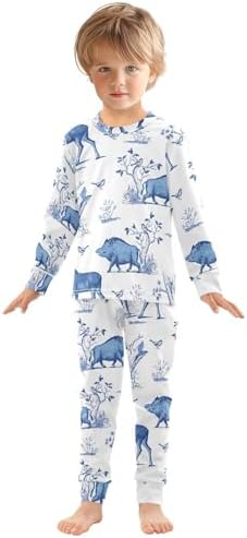 WIFIU Pajama Set Long Sleeve Top and Pants 1