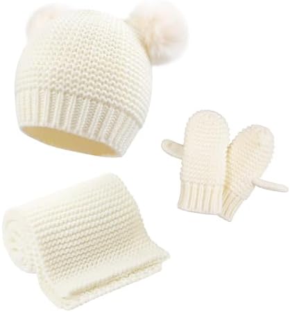 Duoyeree Toddler Winter Winter_hat Set for Kids Boys Girls 0-3T