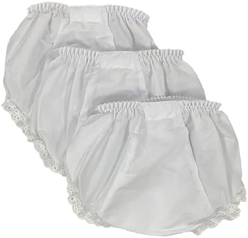 Embroider This - Baby Girls Bloomers Double Seat Diaper Cover Package of 3