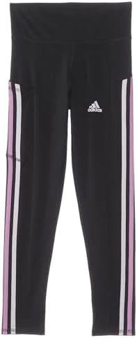 Adidas Girls 3 Stripe Cotton Cell Pocket Legging Big Kid