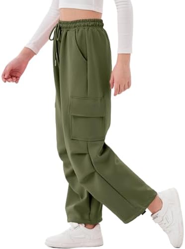 Stylish Wide Leg Cargo Pants for Girls 4-14