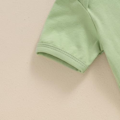 Little Sprout Short Sleeve Romper Pants Set for Newborn Boys