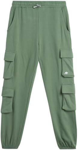 AEROPOSTALE Girls Fleece Cargo Joggers Premium Active Pants for Daily Wear