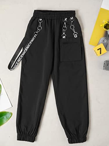 Girls Casual Cargo Jogger Pants Loose Street Jazz Hip Hop Dance Sweatpants