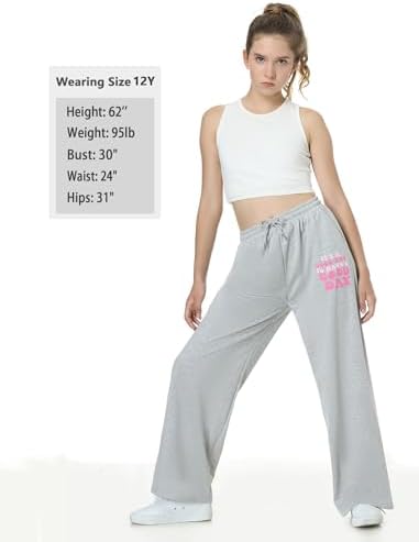 EXARUS Letter Graphic - Girls 3-Pack High-Waisted Joggers