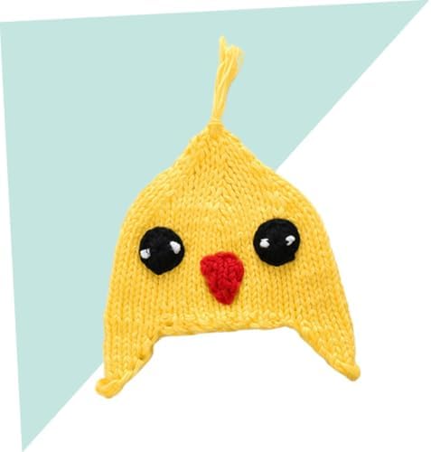 Baby Boy Girl Knitted Winter Hat Handmade Crochet Cotton Polyester Blend Yellow