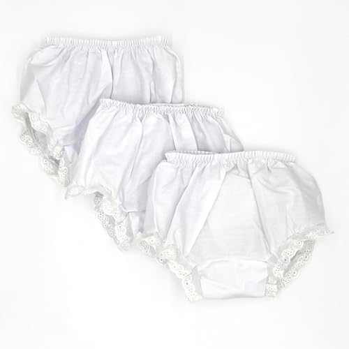Embroider This - Baby Girls Bloomers Double Seat Diaper Cover Package of 3