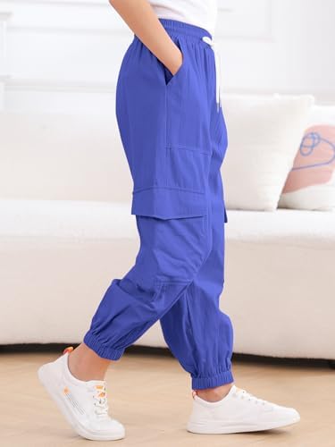 Girls Cargo Joggers -Elastic Breathable
