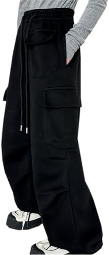 SANGTREE Girls Warm Fleece Cargo Sweatpants