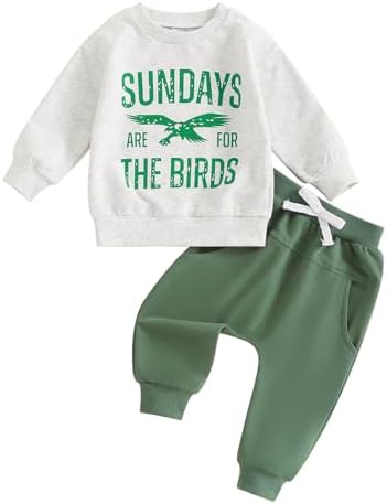 Baorji Toddler Fall Outfit Set with Eagle Letter Print