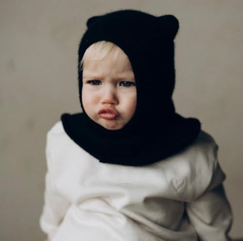 Hoasy Knit Bear Warm Cap for Baby Girls