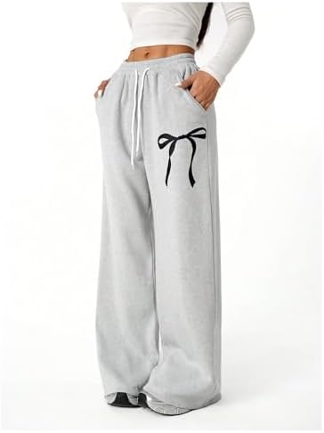 Verdusa Girls Bowknot Baggy Sweatpants