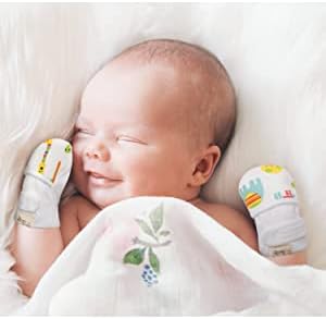Adjustable Animal Print Hand Mittens for Newborns