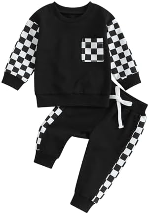 Ursobutegl Color Block Toddler Boys Outfit
