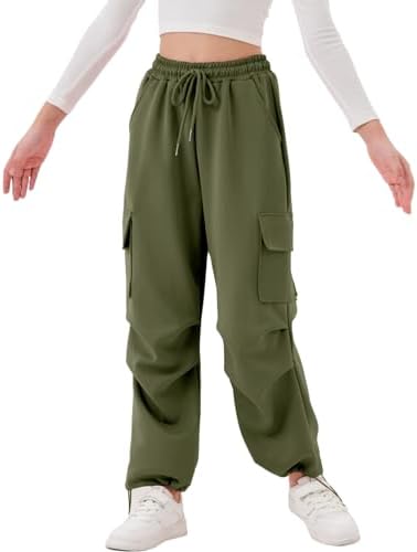 Stylish Wide Leg Cargo Pants for Girls 4-14