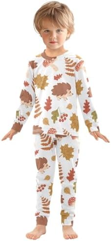 WIFIU Pajama Sets for Kids 2 Piece Soft Cotton Sleepwear