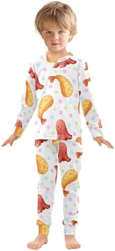 WIFIU Pajama Sets Long Sleeve 2 Piece Sleepwear for Kids