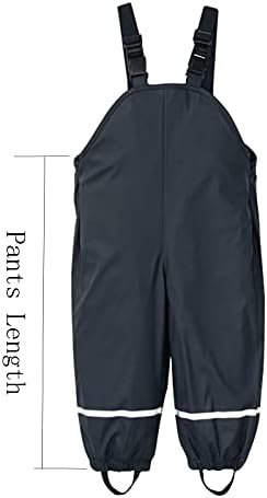 Reflective suspenders proving waterproof toddler rain pants dirt and mud-proof
