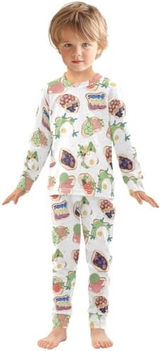 Cute Long Sleeve Pajama Set for Girls Soft and Warm Sleepwear