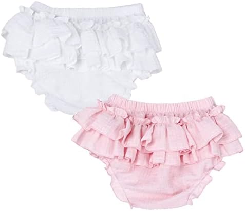 2-Piece Unisex Toddler Diaper Cover Bloomers with Cotton Blend