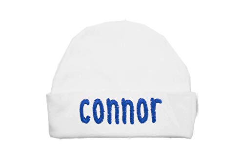 Personalized Baby Boy Beanie Hat with Monogram Coming Home