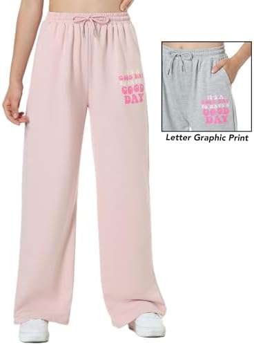 EXARUS Letter Graphic - Girls 3-Pack High-Waisted Joggers