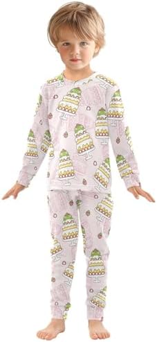 Pajama Sets for Girls Soft Long Sleeve Sleepwear with Cute Design
