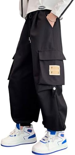 MEILONGER Girls Cargo Pants 100 Cotton Sweatpants