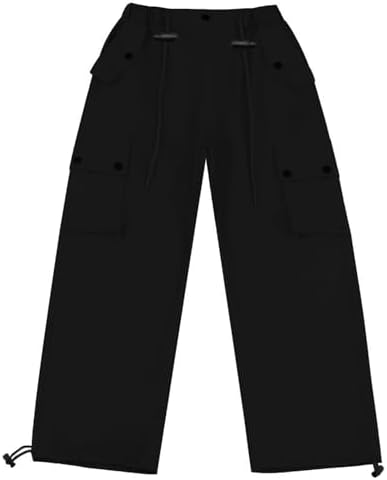 Y2K Cargo Parachute Pants for Girls 5-14