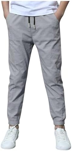 Moisture-Flow Boys Pants Kids Casual Drawstring Elastic Waistband Sweatpants with Pockets