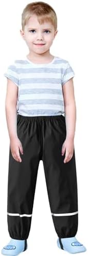 Weather-Resistant Reflective Toddler Rain Pants 1-12 Years