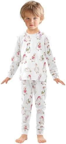 WIFIU Pajama Sets for Kids Soft Cotton Spandex Sleepwear Ages 18M-8Y