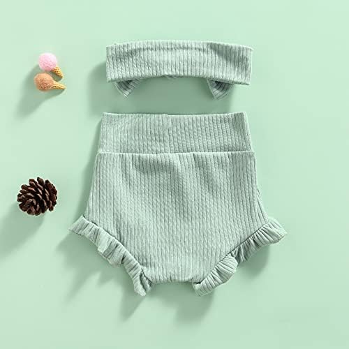 Uobettsly Newborn Boy Girl Ruffle Bloomers Set
