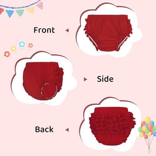 Durio Baby Bloomers Toddler Girls Ruffle Diaper Covers Cotton Shorts