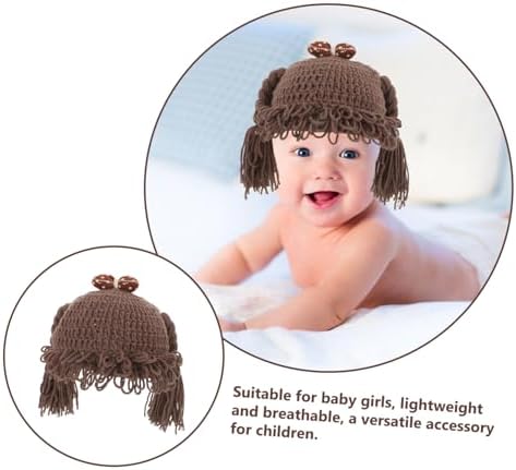 Veemoon Handmade Baby Knitted Winter Warm Braided Hat for Girls