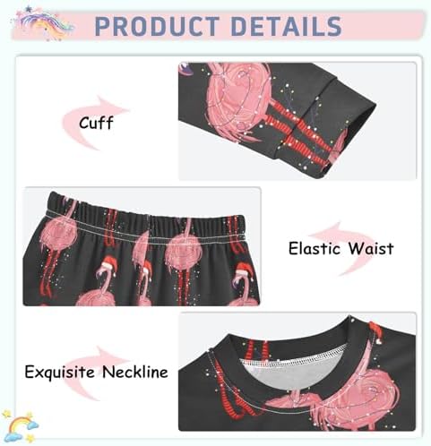 Luxurious Soft Cotton Pajama Set for Girls 18M-8Y Lightweight Cute Sleepwear