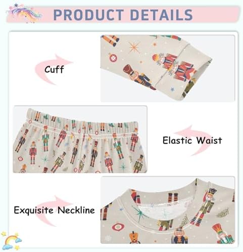 Pajama Sets Soft Cotton Spandex Sleepwear for Girls 18M-8Y