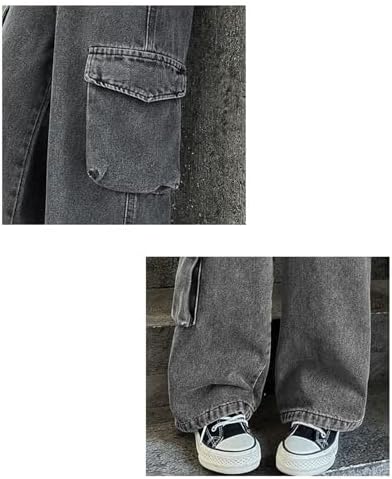 Denim Cargo Pants for Girls - Preppy Trendy and Comfortable