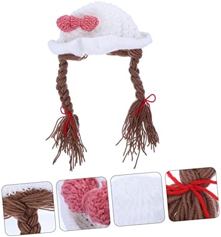 Stylish Knitted Bowknot Hat for Newborn Girls