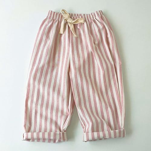 Comfortable striped hummus pull-on jogger pants for toddler boys