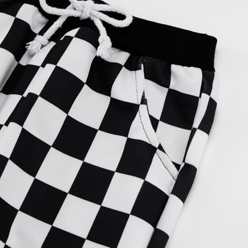 Toddler Baby Boy Plaid Sweatshirt Pants Fall Winter Set
