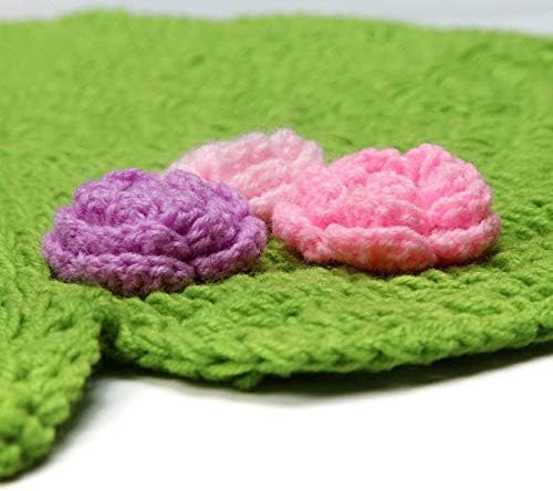 Frosted crochet beanies for baby photography