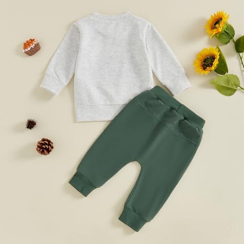 Baorji Toddler Farm Tractor Print Sweater Pants Set