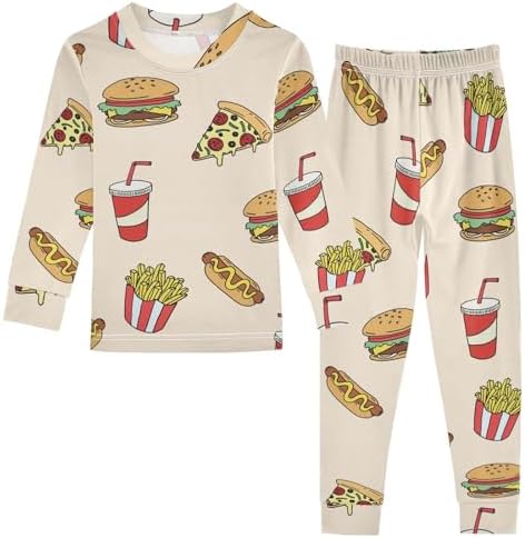 WIFIU Pajama Sets Long Sleeve Top and Pants 2-in-1