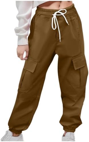Generic Trendy Cargo Pants for Girls Elastic